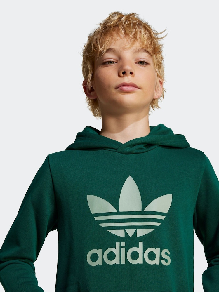 adidas originals Green Trefoil Hoodie - Image 9 of 11