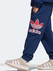 adidas Originals Blue Kids Big Logo Hoodie and Joggers Set - Image 5 of 8