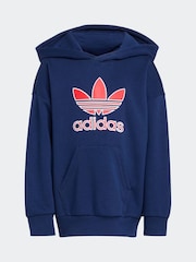 adidas Originals Blue Kids Big Logo Hoodie and Joggers Set - Image 7 of 8
