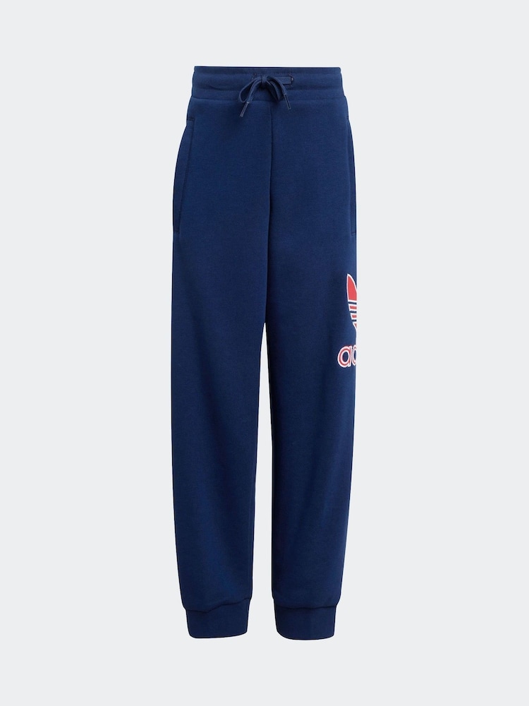 adidas Originals Blue Kids Big Logo Hoodie and Joggers Set - Image 8 of 8