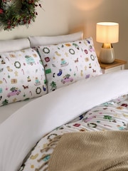 Next x Night Lark Christmas 10.5 Tog Coverless Duvet and Pillowcase Set - Image 2 of 7