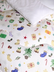 Next x Night Lark Christmas 10.5 Tog Coverless Duvet and Pillowcase Set - Image 3 of 7