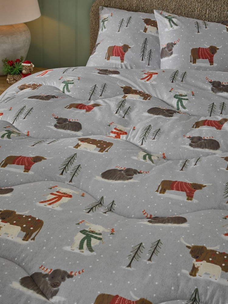 Next x Night Lark Christmas 10.5 Tog Coverless Duvet and Pillowcase Set - Image 2 of 7