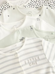 Green Baby 100% Cotton Sleepsuit 5 Pack (0mths-2yrs) - Image 9 of 13