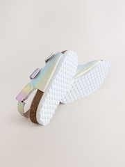 Rainbow Metallic Standard Fit (F) Touch Fastening Strap Corkbed Sandals - Image 5 of 5