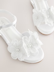 Blanco con mariposa - Sandalias de vestir con cuña - Imagen 3 de 5