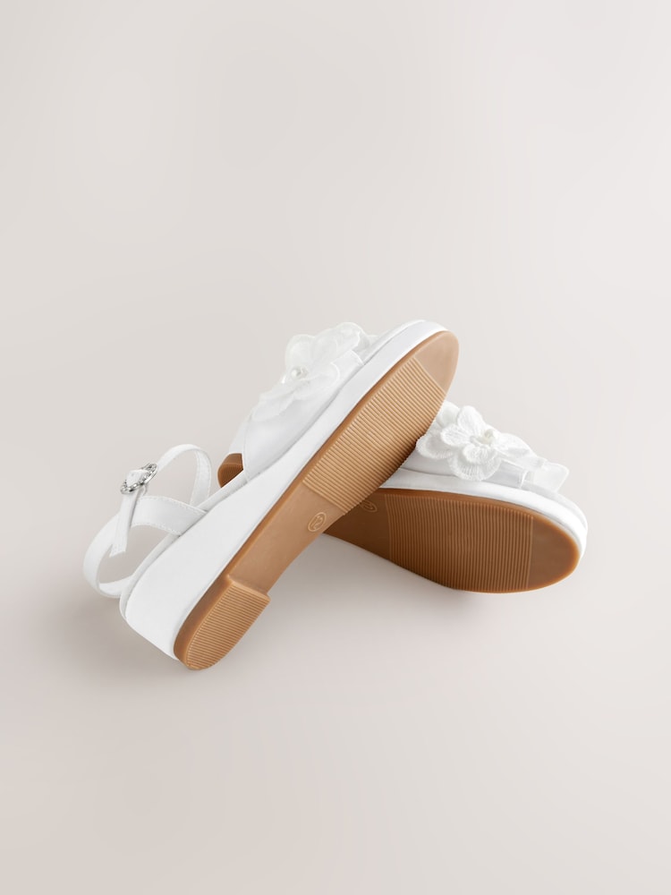 Blanco con mariposa - Sandalias de vestir con cuña - Imagen 5 de 5