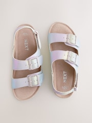 Rainbow Metallic Wide Fit (G) Touch Fastening Strap Corkbed Sandals - Image 1 of 5