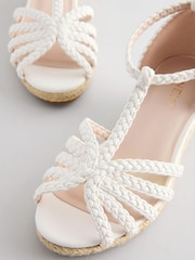 White Heeled Wedge Sandals - Image 3 of 5