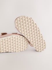 Rose Gold Metallic Standard Fit (F) Touch Fastening Strap Corkbed Sandals - Image 6 of 6