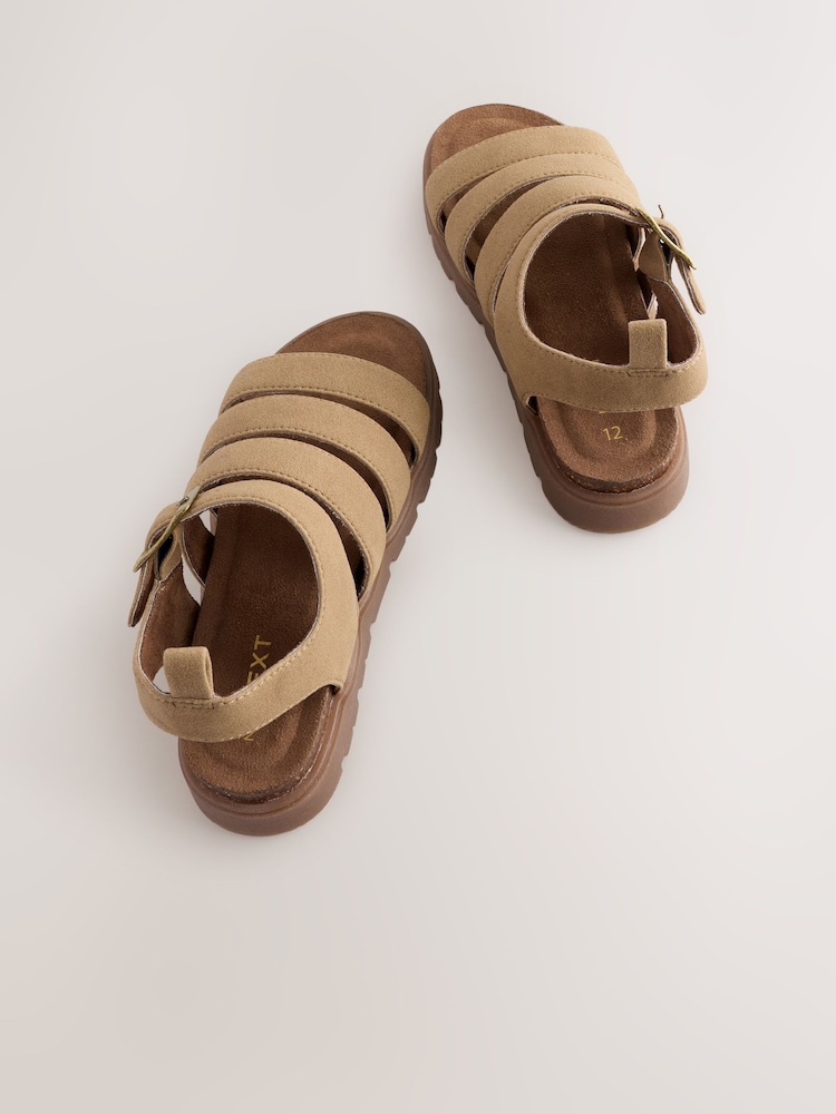 Hellbraun - Sandalen mit Korkfussbett und dicker Sohle - Bild 6 von 6 Hellbraun - Sandalen mit Korkfussbett und dicker Sohle - Bild 6 von 6
