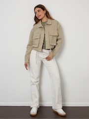 Threadbare Green Lightweight 100% Cotton Twill Utility Jacket - Image 4 of 4