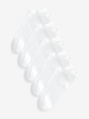 White Active Low Rise Trainers Socks 5 Pack - Image 1 of 4