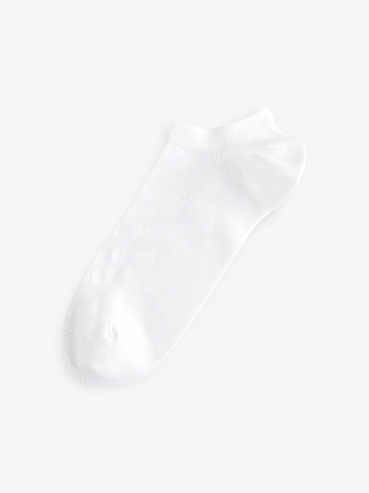 White Active Low Rise Trainers Socks 5 Pack - Image 2 of 4