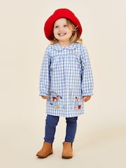 JoJo Maman Bébé Blue Paddington Appliqué Gingham Top & Leggings Set - Image 2 of 2