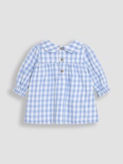 JoJo Maman Bébé Blue Paddington Appliqué Gingham Top & Leggings Set - Image 5 of 6