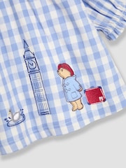 JoJo Maman Bébé Blue Paddington Appliqué Gingham Top & Leggings Set - Image 6 of 6