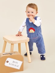 JoJo Maman Bébé Navy Appliqué Dungaree Set - Image 1 of 9