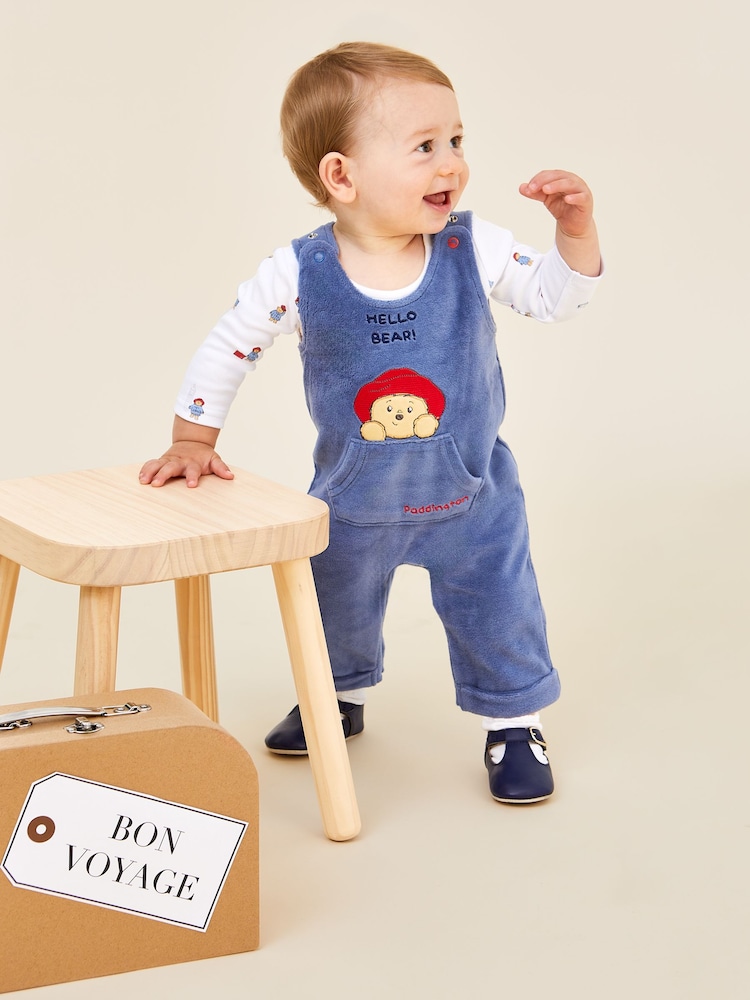 JoJo Maman Bébé Navy Appliqué Dungaree Set - Image 2 of 9