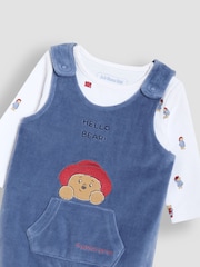 JoJo Maman Bébé Navy Appliqué Dungaree Set - Image 5 of 9