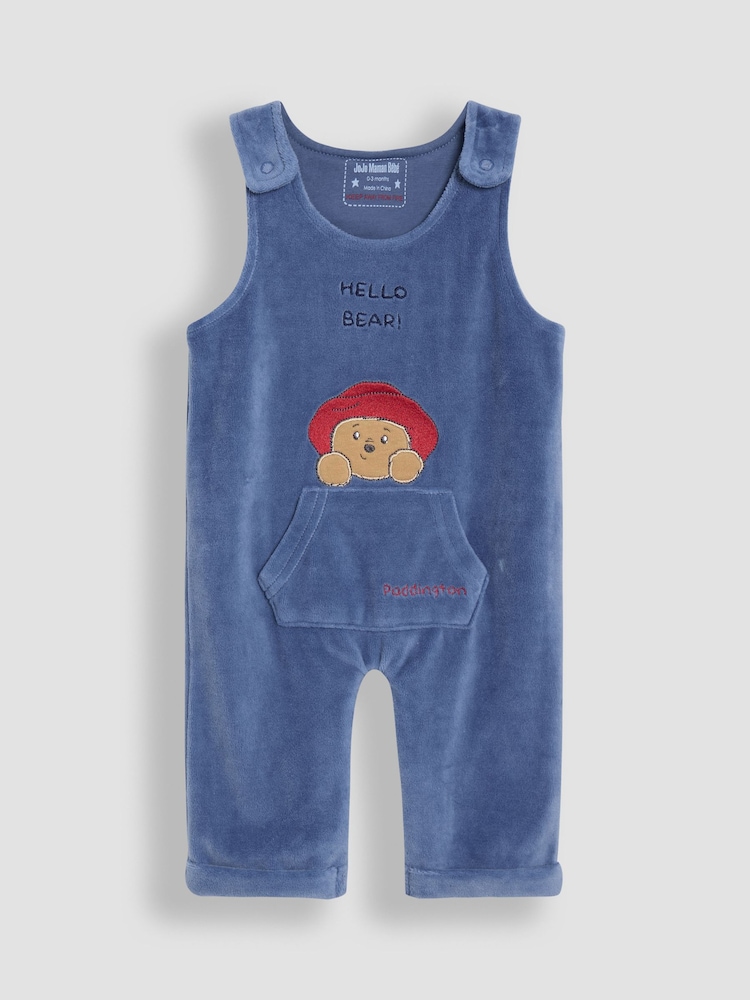 JoJo Maman Bébé Navy Appliqué Dungaree Set - Image 6 of 9