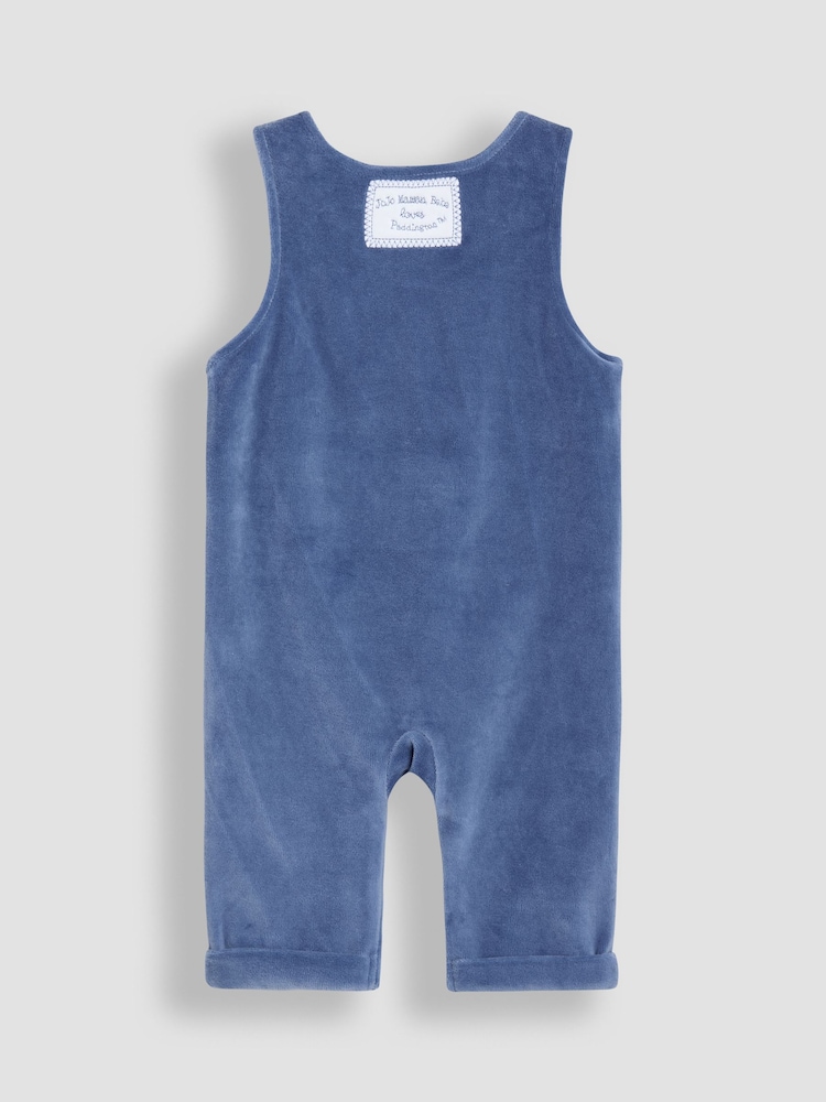 JoJo Maman Bébé Navy Appliqué Dungaree Set - Image 7 of 9