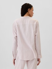 Gap Pink Stripe Relaxed Pyjama Top - Image 2 of 4