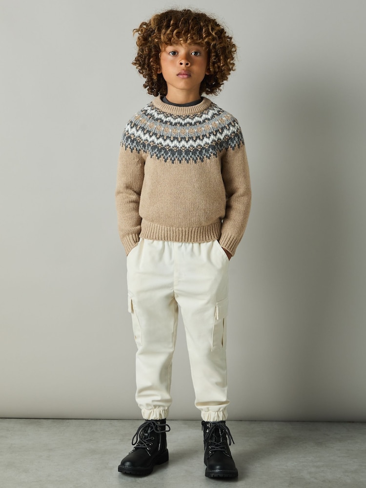 Reiss Mouse Melange Trentwith 3-9 yrs Jumper with Cotton and Wool - Image 1 of 4 Reiss Mouse Melange Trentwith 3-9 yrs Jumper with Cotton and Wool - Image 1 of 4