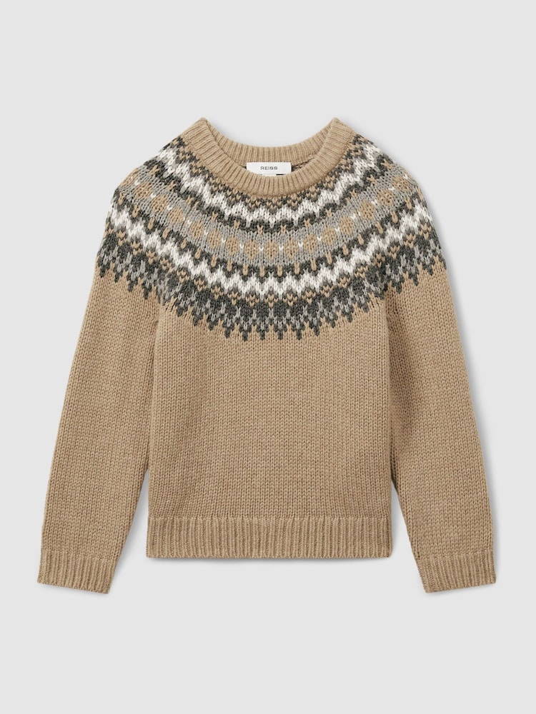 Reiss Mouse Melange Trentwith 3-9 yrs Jumper with Cotton and Wool - Image 2 of 4 Reiss Mouse Melange Trentwith 3-9 yrs Jumper with Cotton and Wool - Image 2 of 4