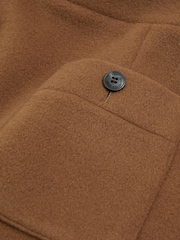Camel - Falda de traje en mezcla de lana virgen y pelo de camello Blake Atelier de Reiss - Imagen 6 de 6