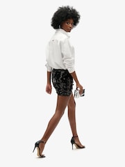 Superdry Black Sequin Disc Mini Skirt - Image 2 of 5