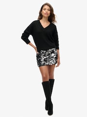 Superdry Silver Sequin Disc Mini Skirt - Image 1 of 5