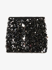 Superdry Silver Sequin Disc Mini Skirt - Image 4 of 5