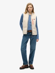 Crème - Superdry Outdoor Gilet en polaire 100% coton - Image 5 de 9