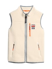 Crème - Superdry Outdoor Gilet en polaire 100% coton - Image 7 de 9
