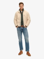 Superdry White Outdoor Full Zip Relaxed Fleece - Image 2 of 6
