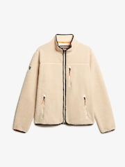 Superdry White Outdoor Full Zip Relaxed Fleece - Image 5 of 6
