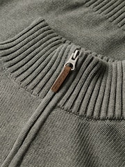 Superdry Grey 100% Cotton Classics Knit Henley Jumper - Image 5 of 5