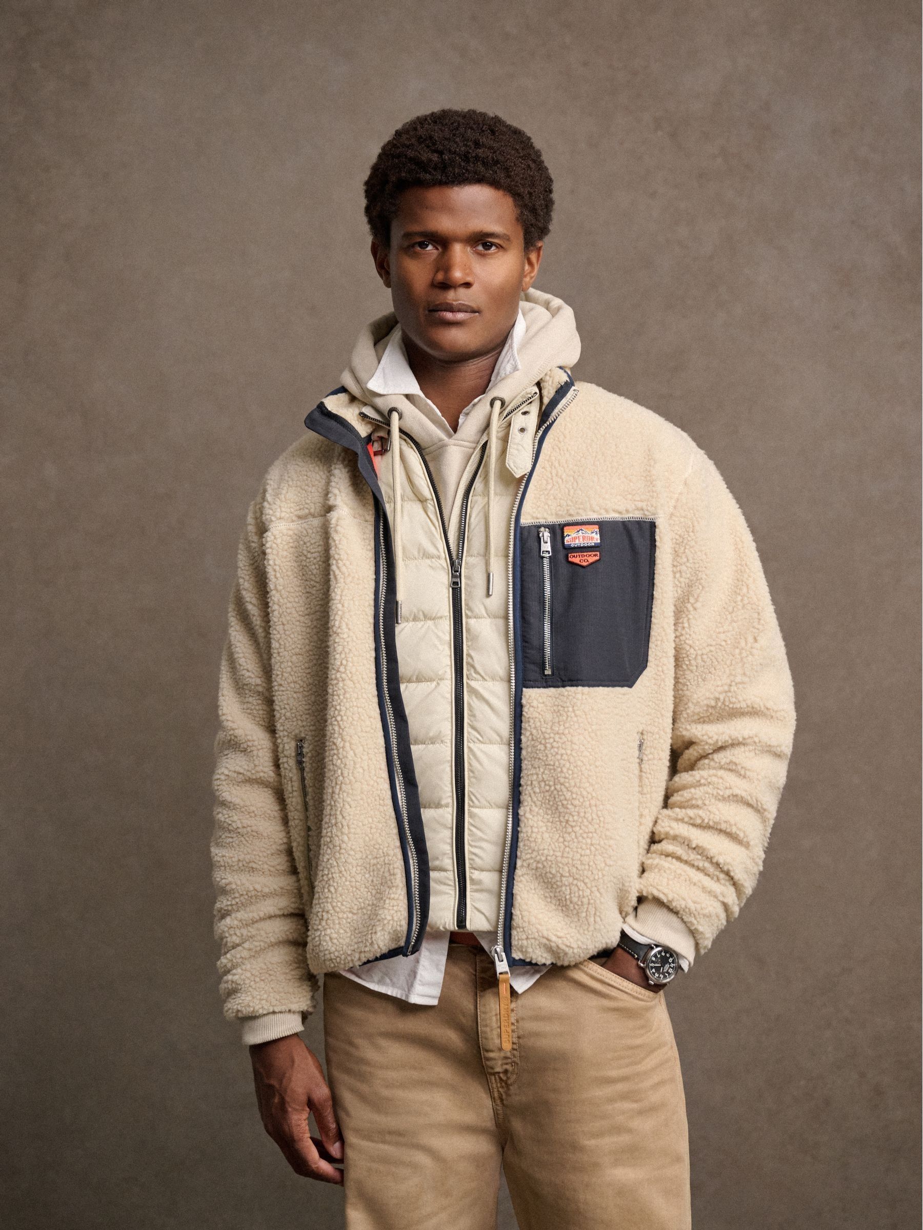 Buy Superdry White Vintage Retro Full Zip 100 Cotton Fleece from Next Romania