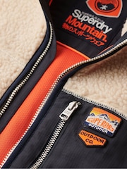 Superdry White Vintage Retro Full Zip Relaxed Fleece - Image 8 of 8