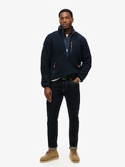 Albastru - Bluză din fleece cu fermoar pe jumătate și croi pătrat Superdry Outdoor - Image 2 of 4
