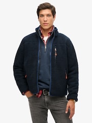Superdry Blue Outdoor Full Zip Relaxed Fleece - Image 1 of 3
