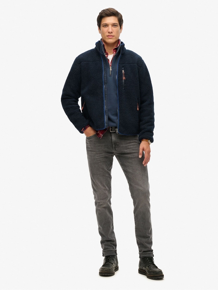 Superdry Blue Outdoor Full Zip Relaxed Fleece - Image 2 of 3