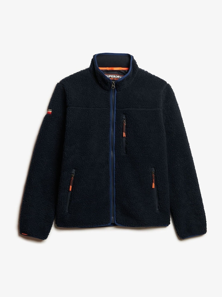 Superdry Blue Outdoor Full Zip Relaxed Fleece - Image 3 of 3