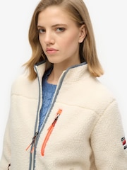 Superdry White Outdoor Full Zip 100% Cotton Fleece - Image 5 of 8