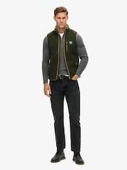 Superdry Green Outdoor Fleece Relaxed Gilet - Image 2 of 7