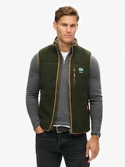 Superdry Green Outdoor Fleece Relaxed Gilet - Image 3 of 7