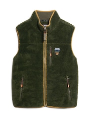 Superdry Green Outdoor Fleece Relaxed Gilet - Image 5 of 7