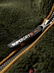 Superdry Green Outdoor Fleece Relaxed Gilet - Image 7 of 7