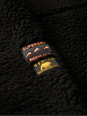 Superdry Black Outdoor Full Zip 100% Cotton Fleece - Image 5 of 5